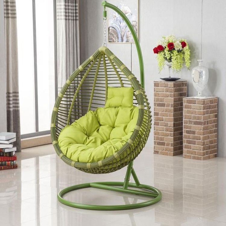 Outdoor Patio Furniture Rattan  Garden Chair Hanging Wicker Egg Shaped Patio Swings