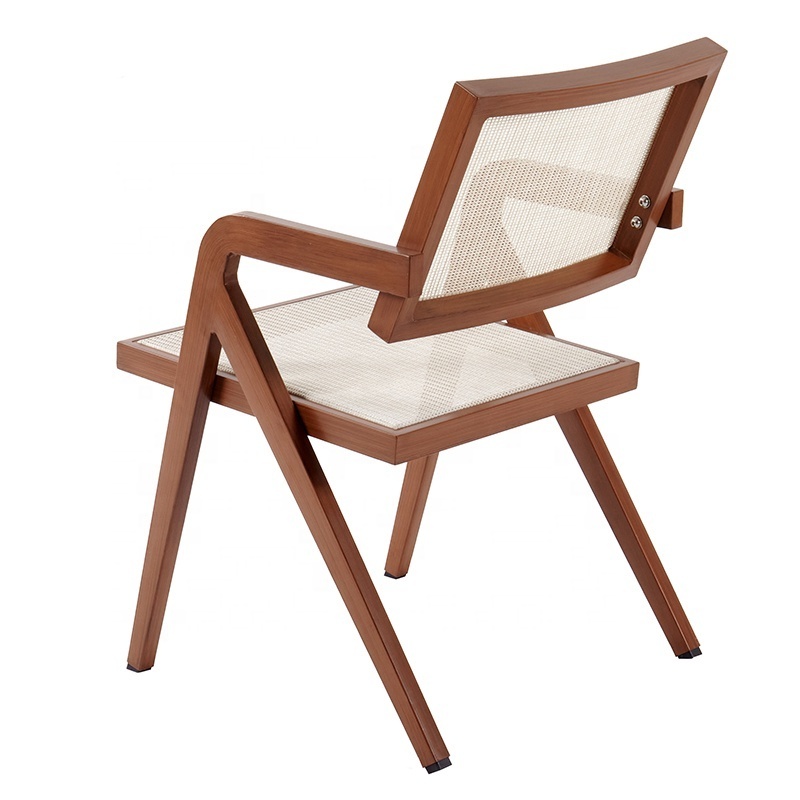 Modern Luxury Wedding Patio Cafe Restaurant Furniture Outdoor Teak Wood Accent Dining Chair