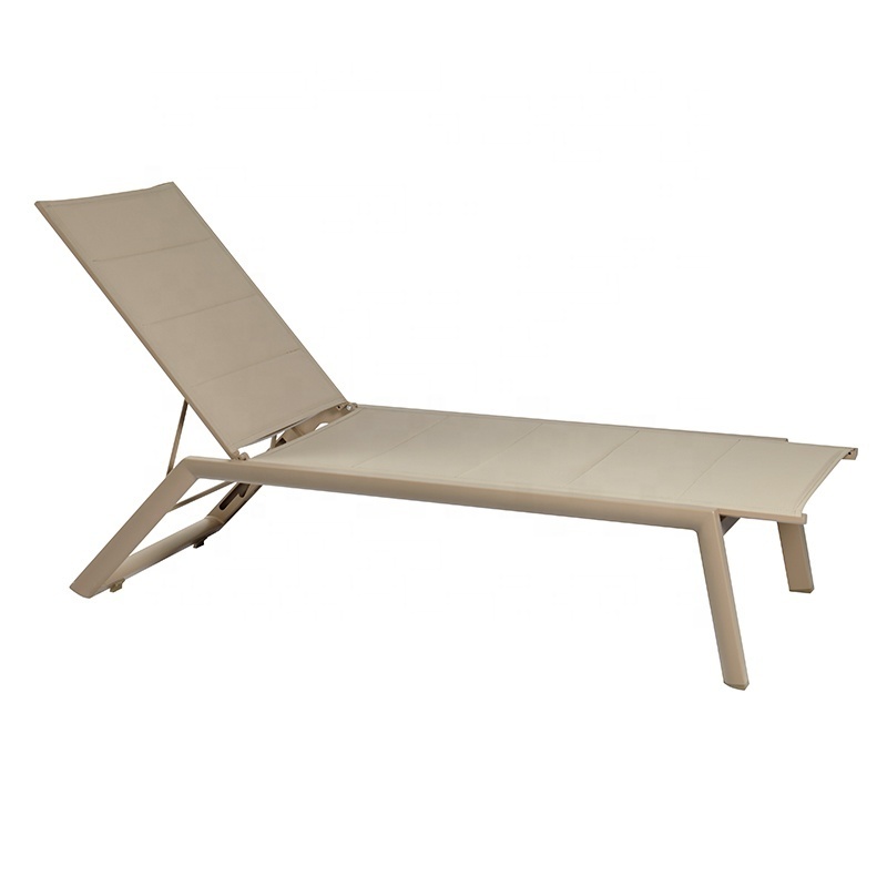 Luxury Modern Garden Poolside Sun Lounger Furniture Outdoor Patio Aluminum Chaise Lounge Chair