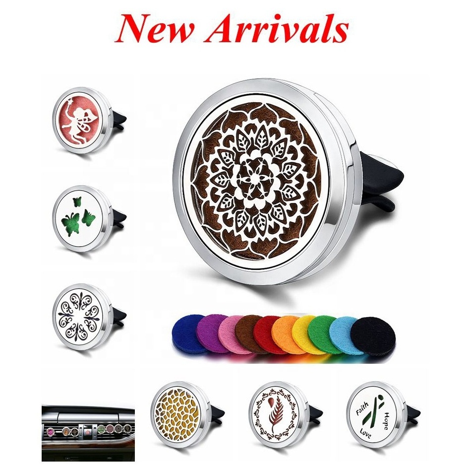 Car Vent Aroma Air Freshener Tree of Life Aromatherapy Car Holder Clip Essential Oil Diffuser