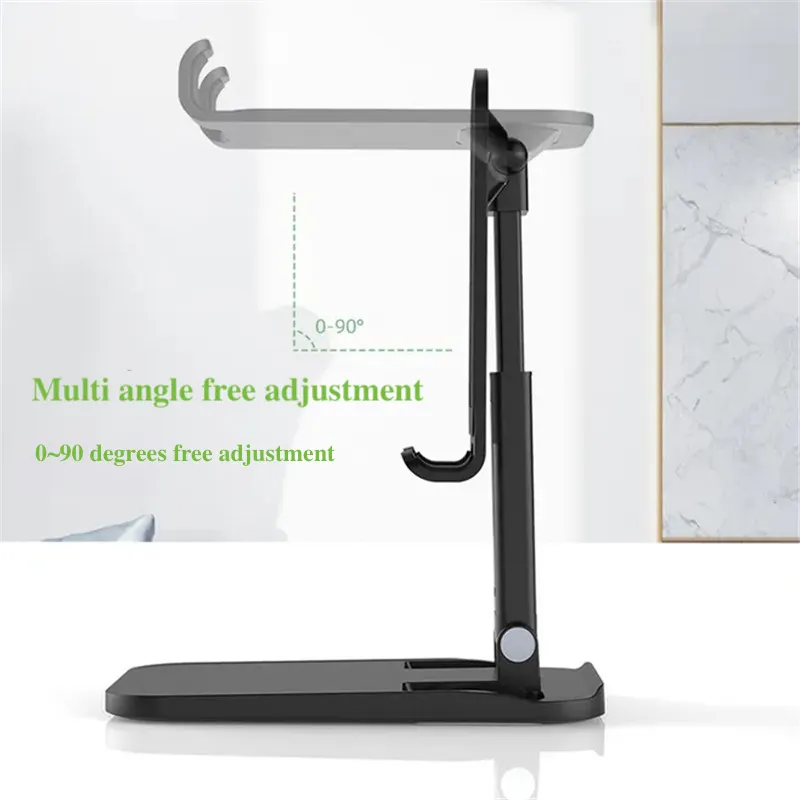 2024 HOT Foldable 90 Degree Rotating ABS Desktop Stand for Mobile Phone Tablet Great Stability for Phone iPad Stand