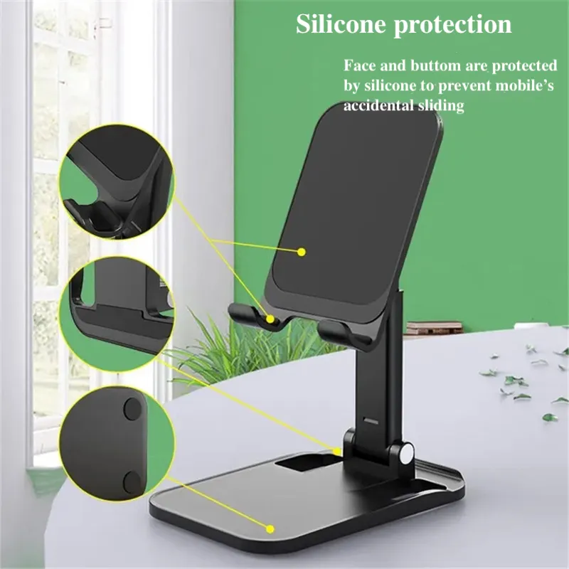 2024 HOT Foldable 90 Degree Rotating ABS Desktop Stand for Mobile Phone Tablet Great Stability for Phone iPad Stand