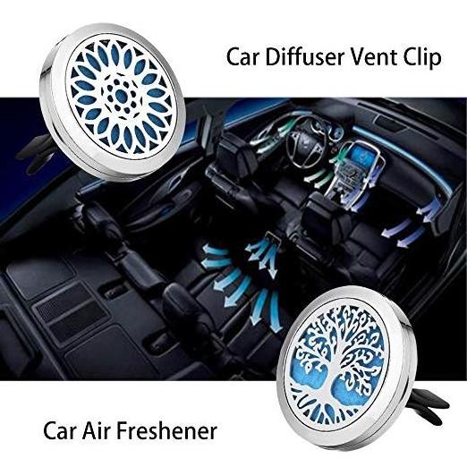 Car Vent Aroma Air Freshener Tree of Life Aromatherapy Car Holder Clip Essential Oil Diffuser