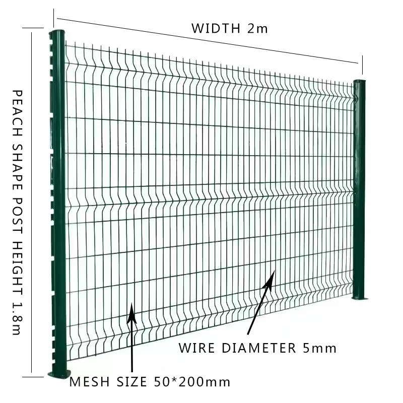 Hot Sale 3D Welded Curvy Bending Fence  Top Fence and  3d Wall Concrete Fence Panels for sale