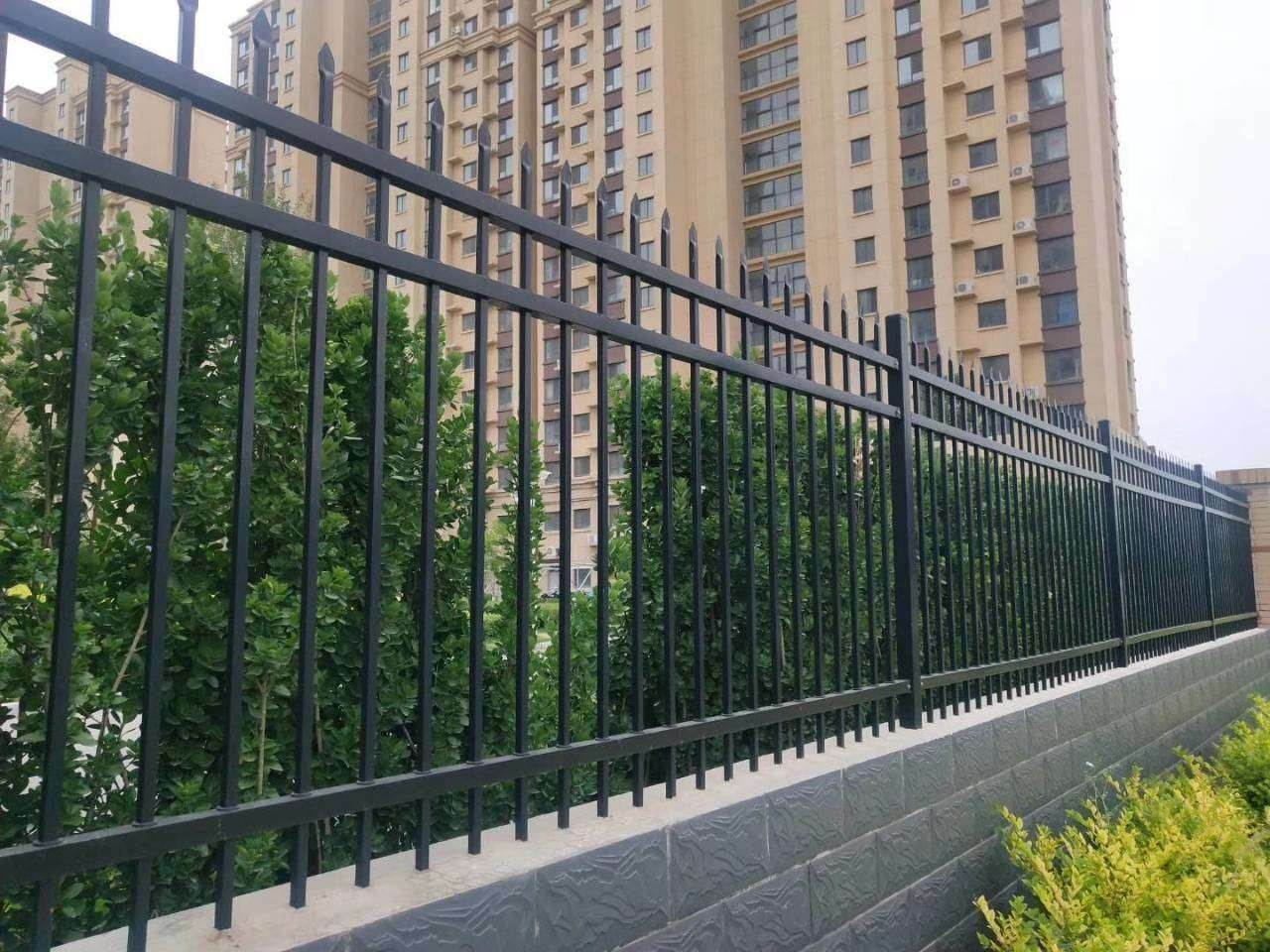 Cheap price good Quality New Designs Powder Coated Galvanized Metal Picket Fence Zinc Steel Tubular Fencing Panels And Gate