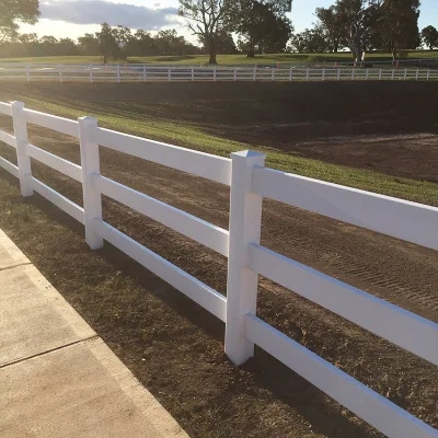 PVC 3/4 Rail FenceVinyl Horse Fence, Ranch Fence