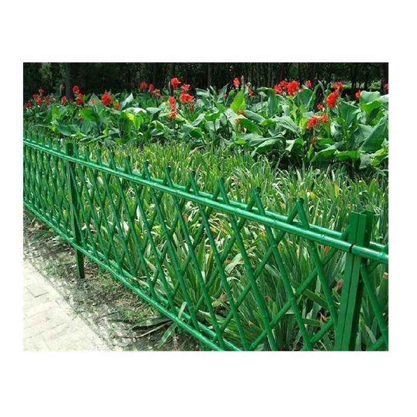 High Quality Low Price Factory Supply China Powder Coated Green Garden Bamboo Fence Garden Decoration Fence