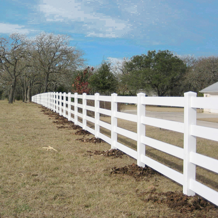 PVC 3/4 Rail FenceVinyl Horse Fence, Ranch Fence