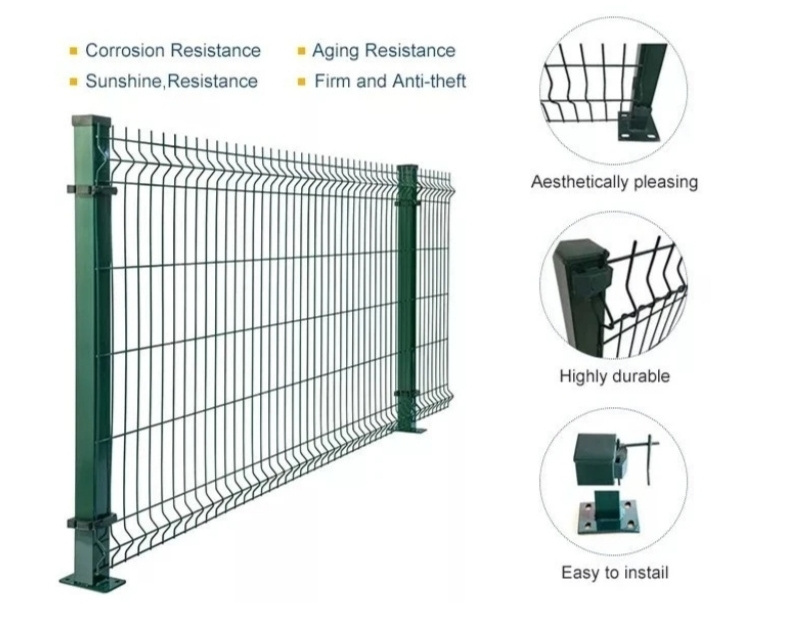 The best quality Home Outdoor Decorative 3d Curved Welded Wire Mesh Garden Fence For Fence Panel