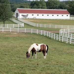 PVC 3/4 Rail FenceVinyl Horse Fence, Ranch Fence