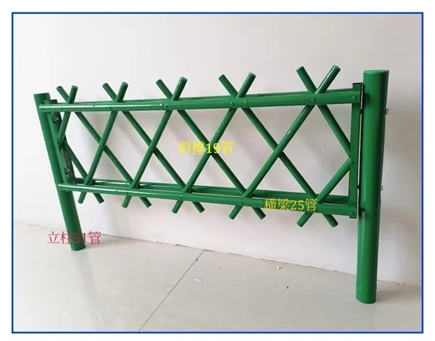 High Quality Low Price Factory Supply China Powder Coated Green Garden Bamboo Fence Garden Decoration Fence