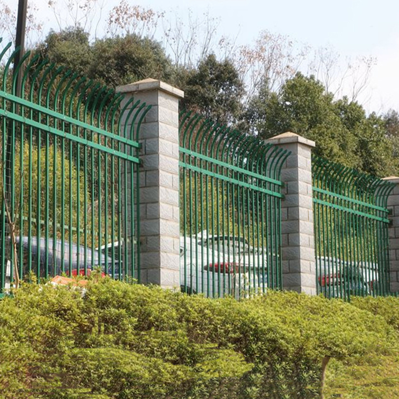 Hot-selling new design galvanized iron gate and metal fence wrought iron material spear top zinc steel  fence panel