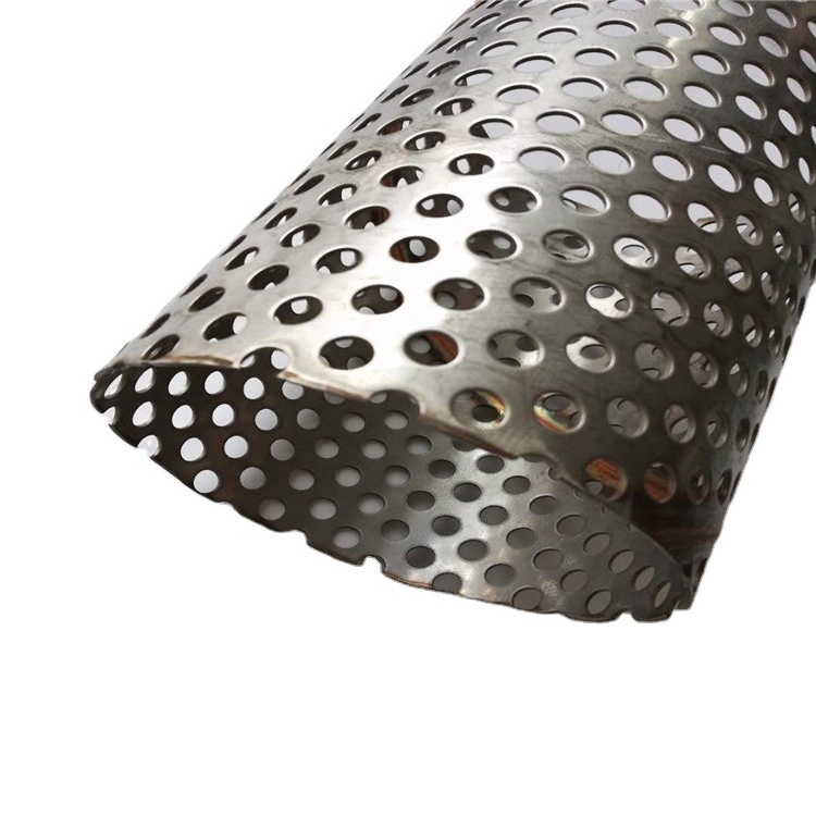 Water Filter Tube Seamless Welding ISO Pipe Filter Mesh Punched Round Hole Metal Stainless Steel GB 2B 5mm Welded Pipe Is Alloy