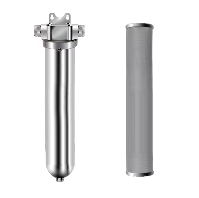 Whole House large flow main pipeline stainless steel 304 316 pre filter housing with ss filter element