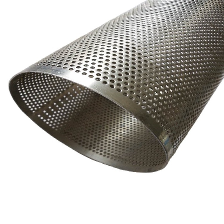 Water Filter Tube Seamless Welding ISO Pipe Filter Mesh Punched Round Hole Metal Stainless Steel GB 2B 5mm Welded Pipe Is Alloy