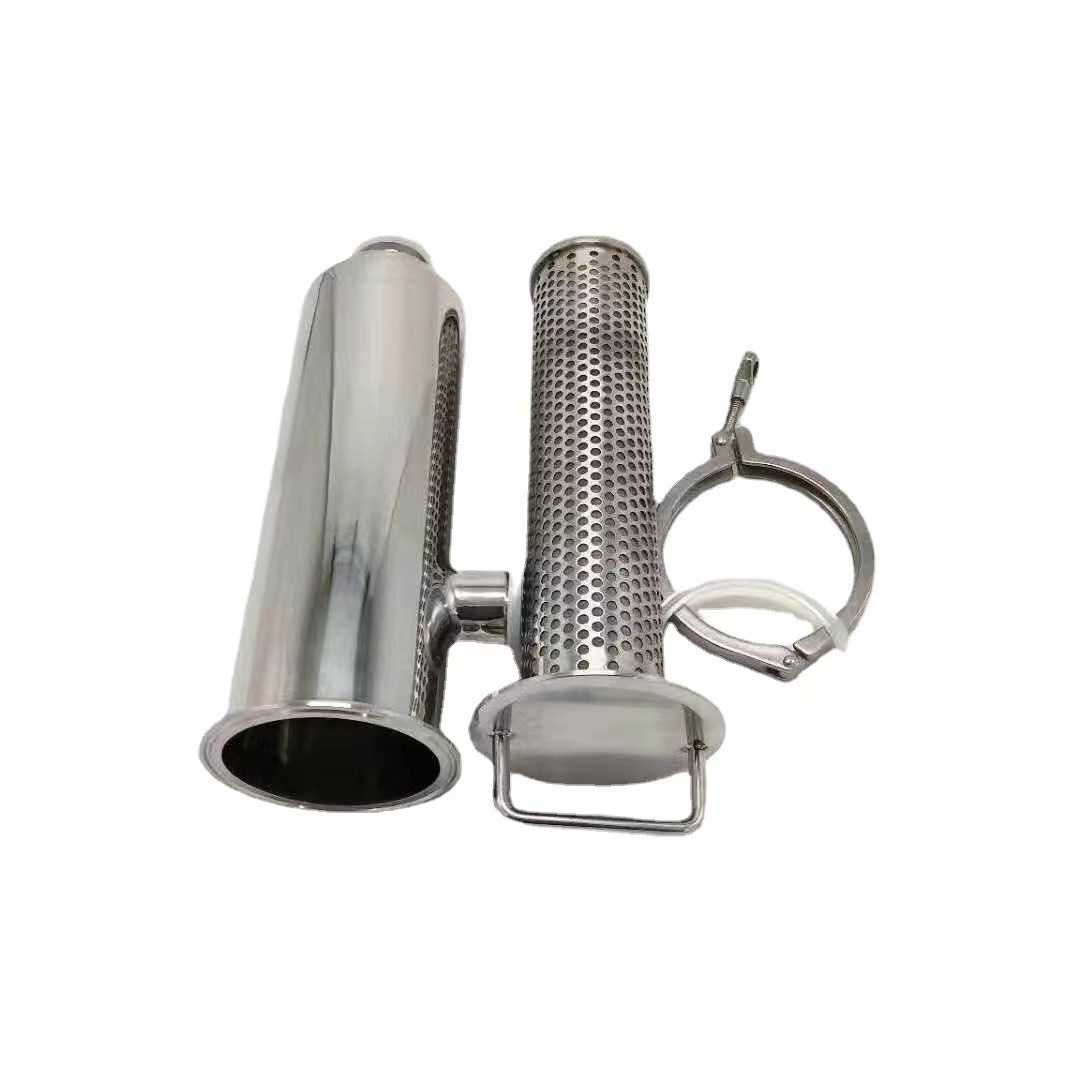 Factory sell stainless steel 304 316 pipeline filter with custom made filter element