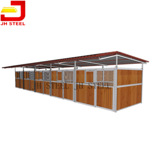 Hot Dip Galvanized galvanised steel Internal Horse Stable Stall With Steel Frame