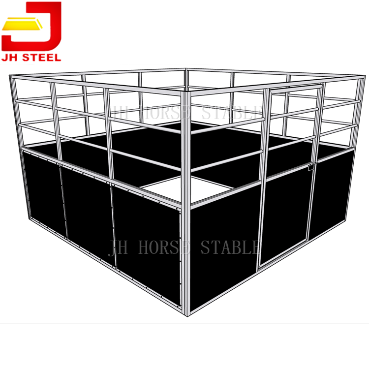 China factory used steel cheap portable horse stables stalls with roof