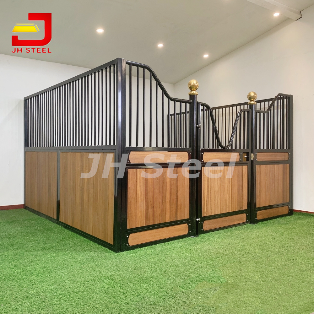 Prefabricated Modular Customized Size Horse Stall Front Panel Horse Stables with Yoke Window