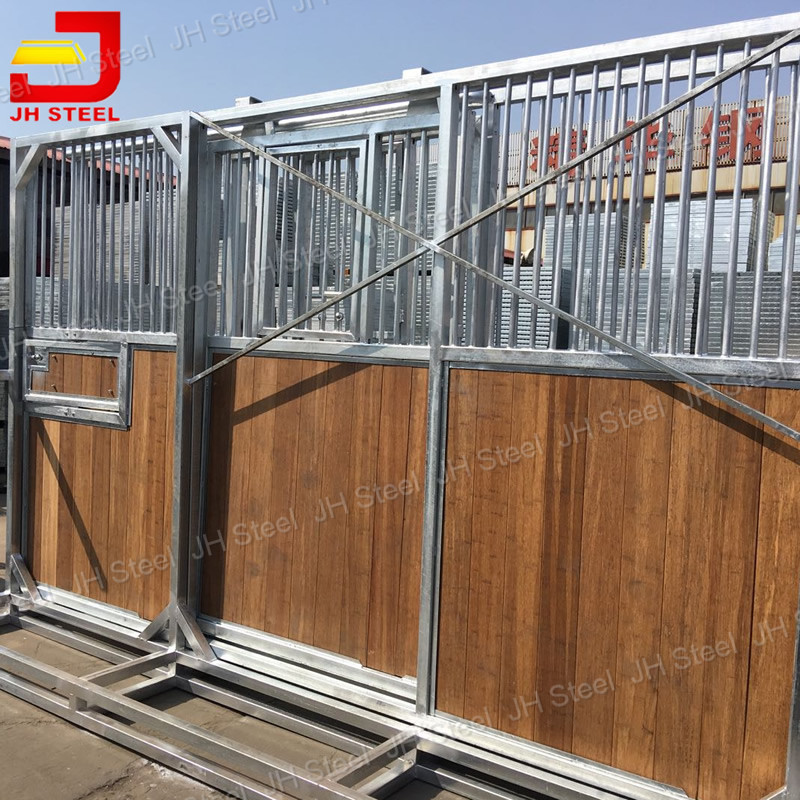 Hot Dip Galvanized galvanised steel Internal Horse Stable Stall With Steel Frame