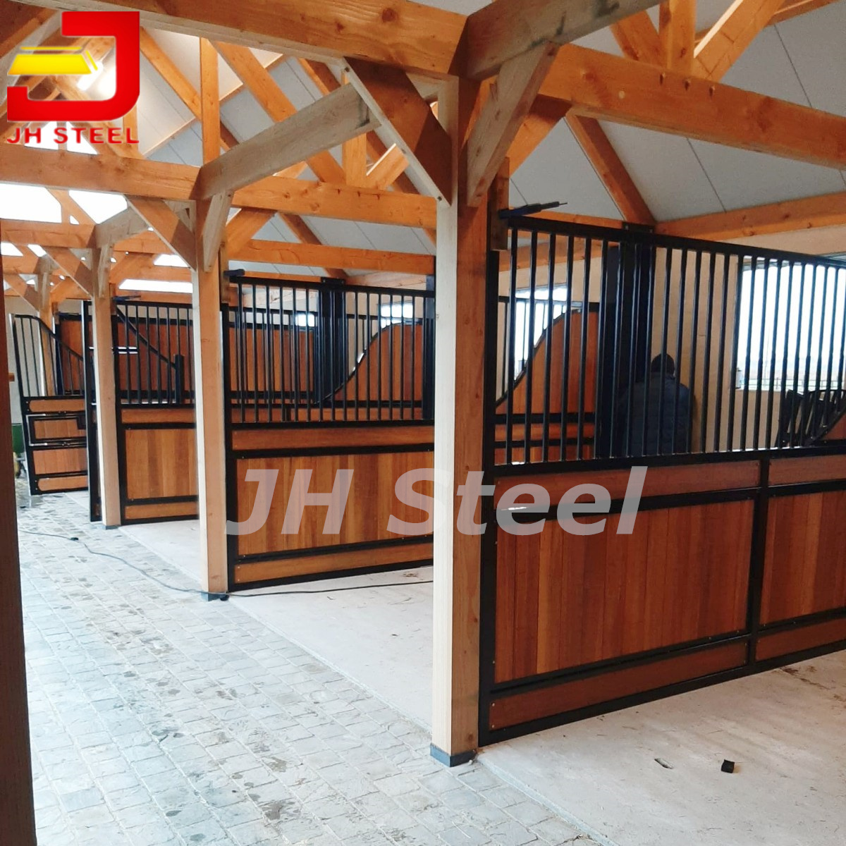 Bamboo Horse Equipment Doors equine stalls Horse Box Stable Horse Front Panels with swinging door