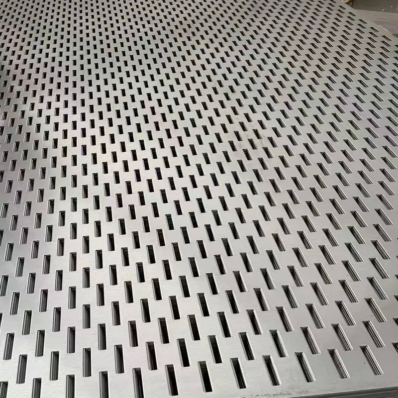 Aluminum and galvanized perforated metal plate stairs anti-skid Exterior stairs The factory uses an interior central staircase