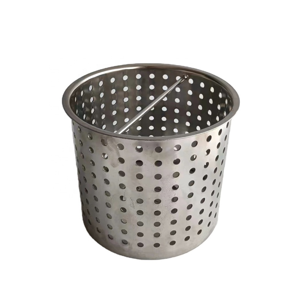 304 Abrasion Resistance Stainless Steel Perforated Metal Wire Mesh Filter Screen  Basket