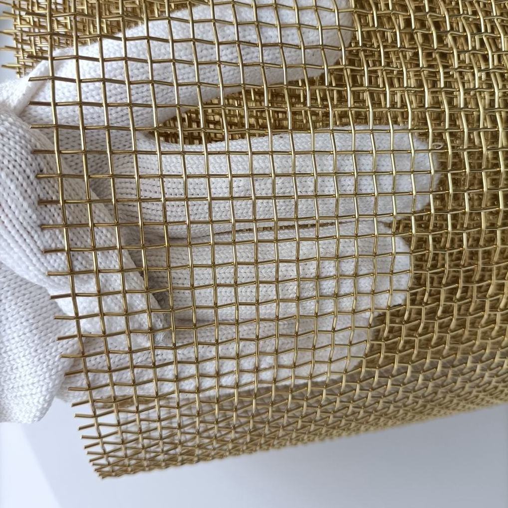 10 20 30 40 50 60 70 80 90 100 200 300 Brass Radiation Shielding Fabric Mesh  Brass Filter Screen Mesh