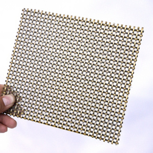 Designer Decorative Antique Brass Plated Wire Mesh Sheets for Cabinets Door/Brass Flat Single Crimp Decorative Wire Mesh Grilles