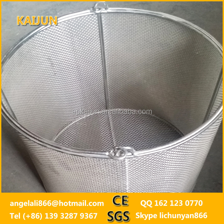 customize stainless steel 304 316 metal wire mesh filter basket /Fried filter cartridges