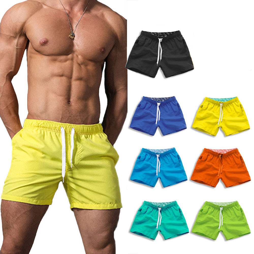 Custom Surf Man Designer Solid Color Beach Trunks Quick Dry Swimwear Mens Swimming And Swimsuits Trunk Pants Board Swim Shorts