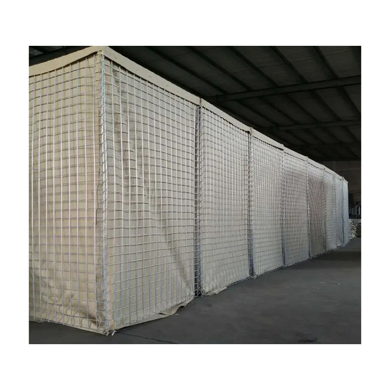 High Tensile Galvanized Welded Mesh Gabion For Defense Blast Wall Barrier Flood Erosion Control