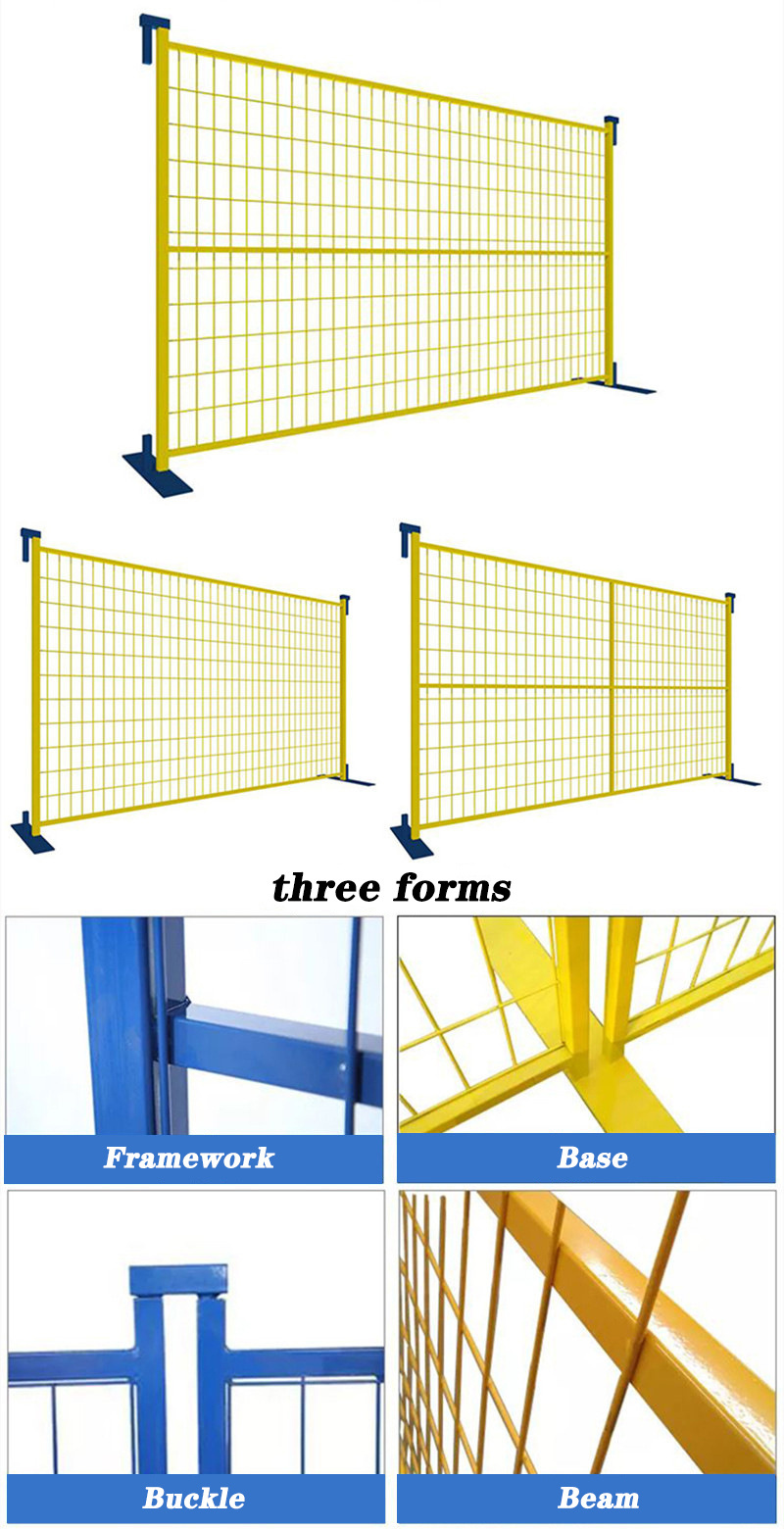 Powder Coated Canada Temporary Removal Mobile Fence For Construction Event Sites Canada Temporary Fence