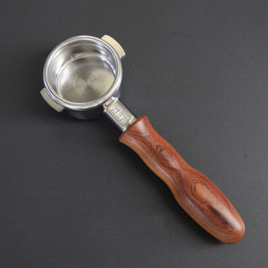 Top Quality walnut Coffee Handle Stainless Steel Bottomless Portafilter