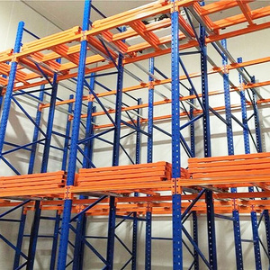 Heavy Duty Industrial Adjustable Push Back Racking With Inclined Rail Storage Shelf Pallet Rack