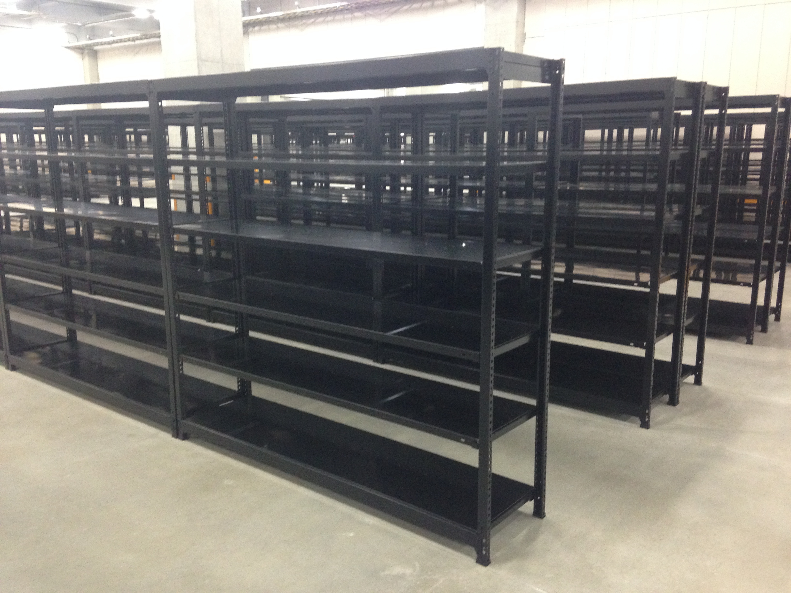 Adjustable Black Medium-Duty Shelving Racking Storage Warehouse