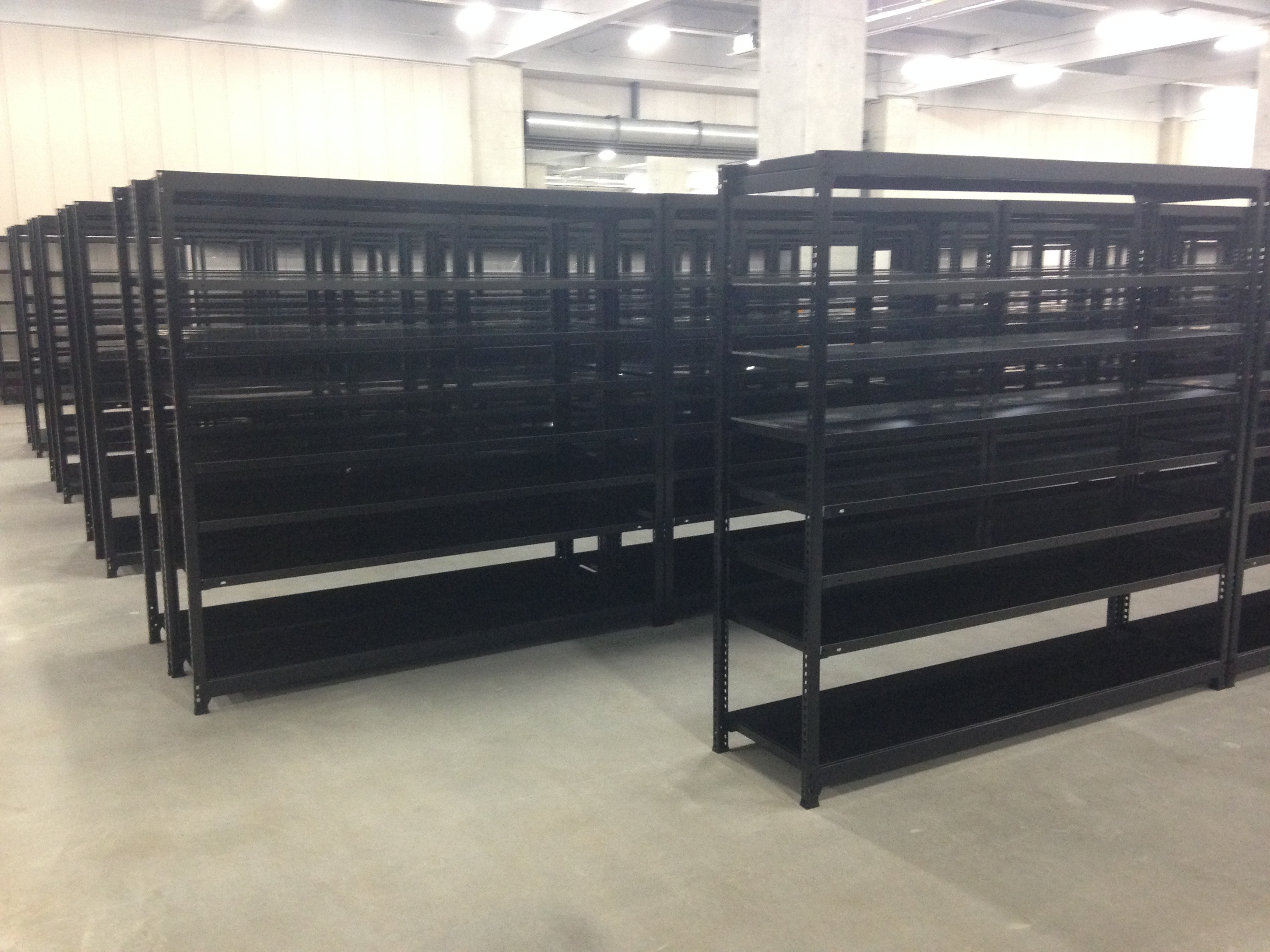 Adjustable Black Medium-Duty Shelving Racking Storage Warehouse