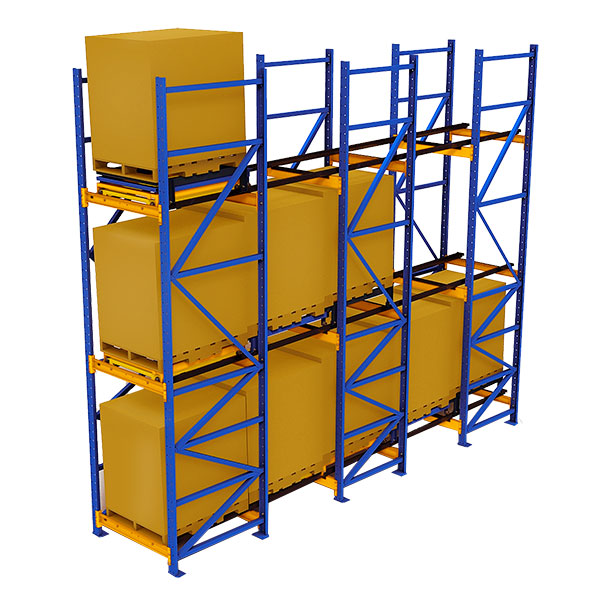 High quality storage equipment warehouse push back pallet rack