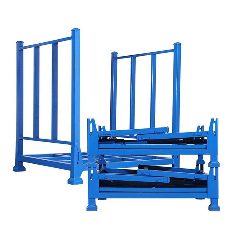 Heavy Duty Steel Stacking Rack Powder Coating Portable Stacking Folding Storage Tyre Tire Rack