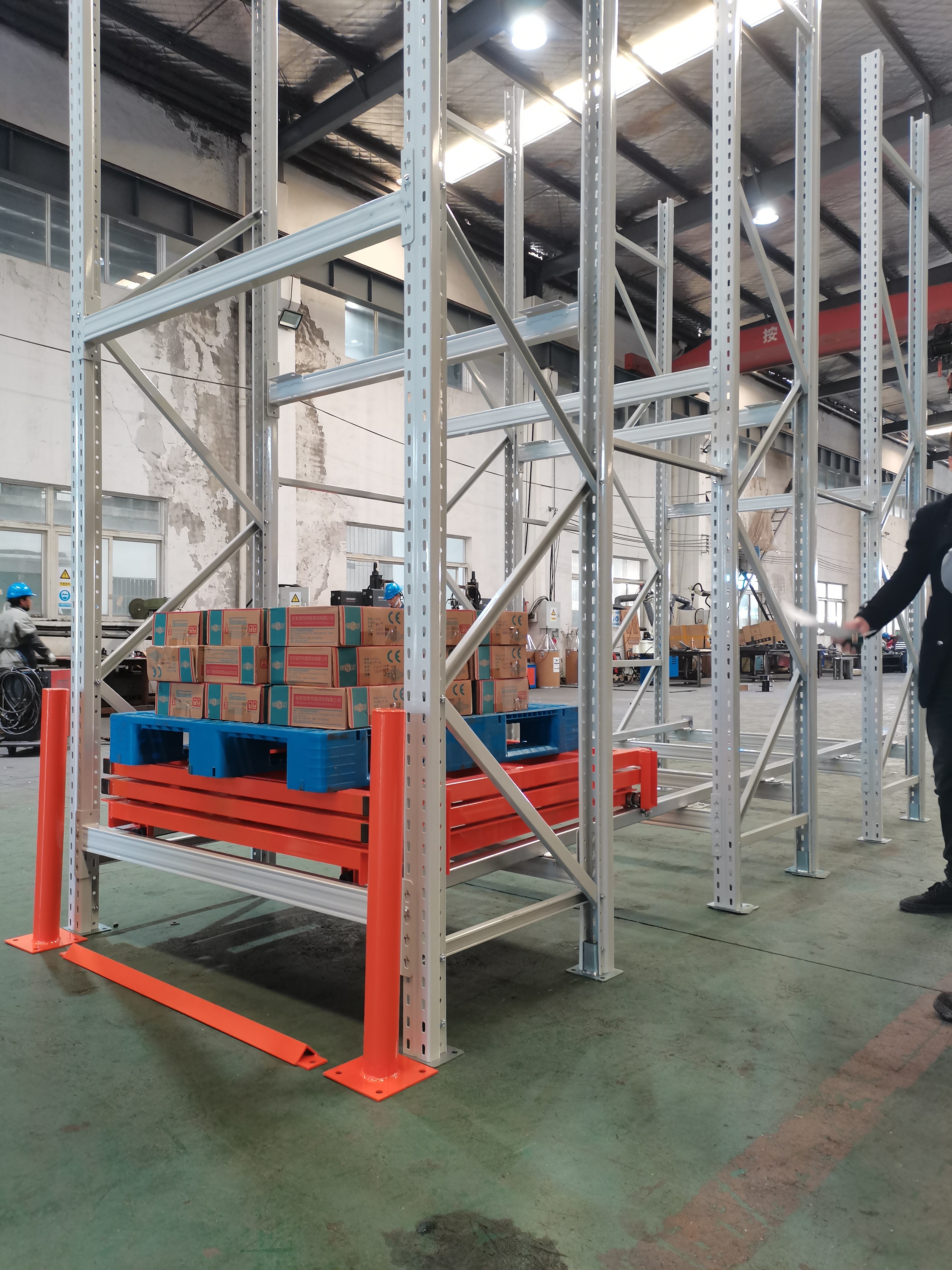 Heavy Duty Pallet Rack Warehouse Storage Metal Push Back Racking System