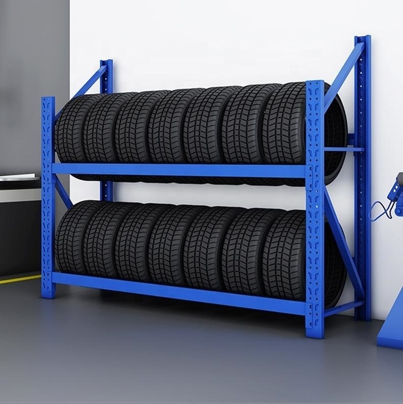 Workshop Spare Tyre Storage 3 Levels Warehouse Steel Tire Rack