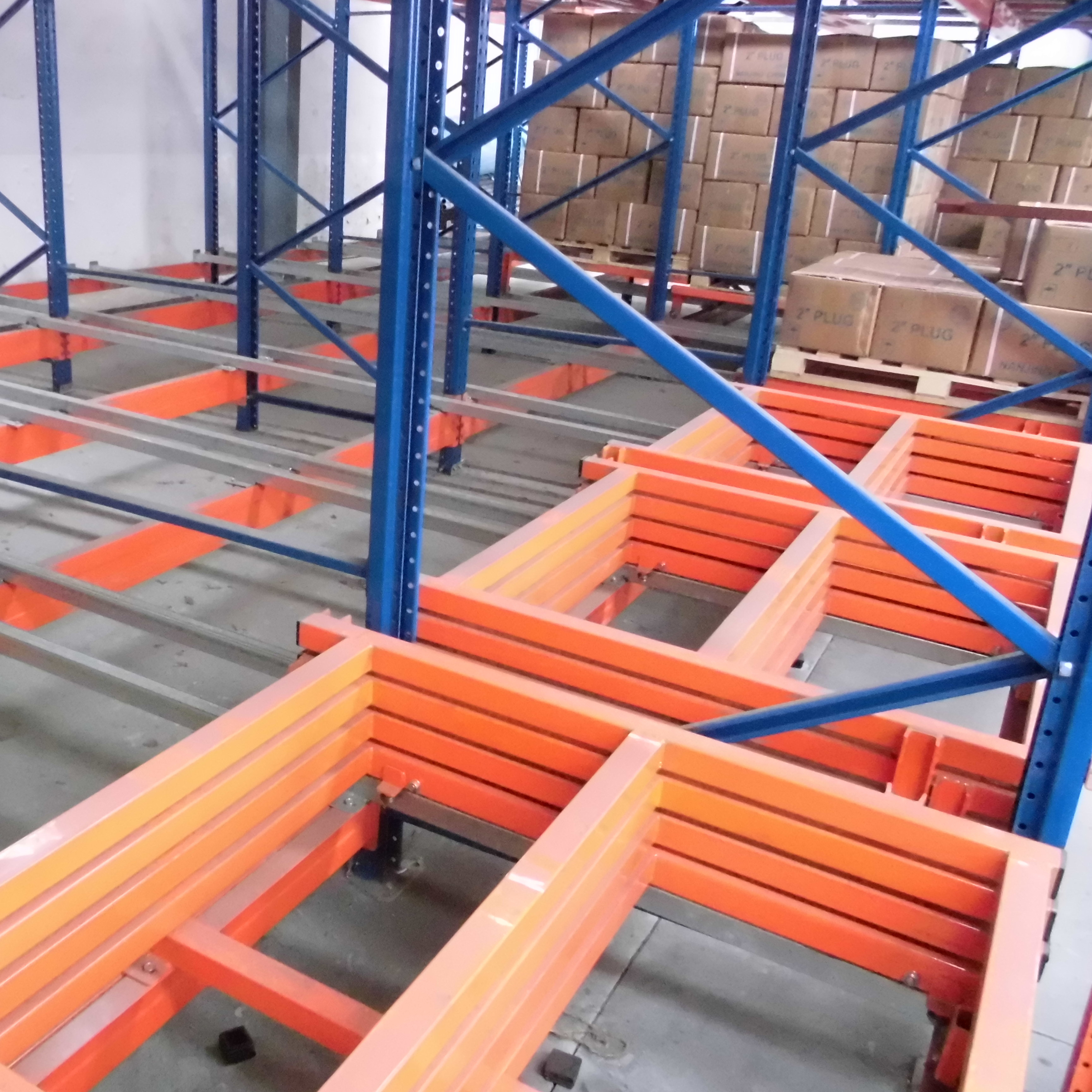 Industrial Warehouse Customized Push Back Pallet Racking System