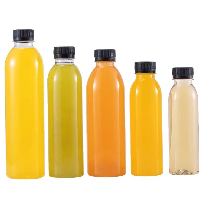 10/12/14/16 Oz PET Empty Soft Drink PET  Bottles With Logo Printed /Child Proof Lid Plastic Beverage Bottle On Sale