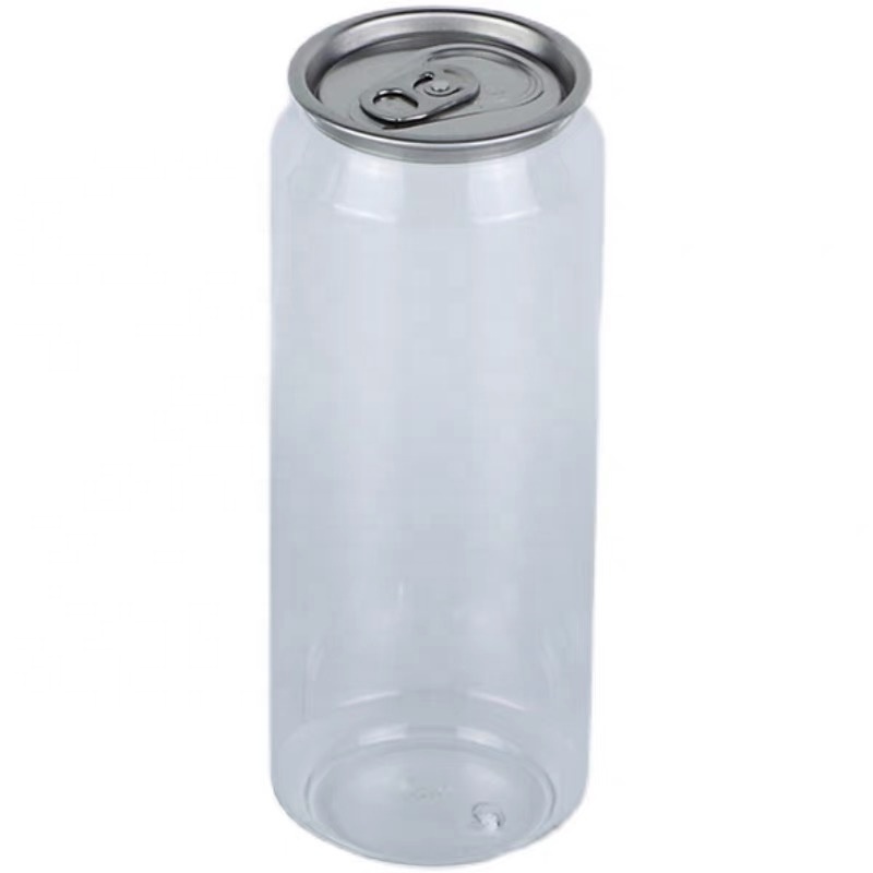 Wholesale 500 Ml  16 Oz Transparent  Empty Cold Drinks Plastic Soda Can/ Clear  PET Soda Can / Bulk Soda Cans