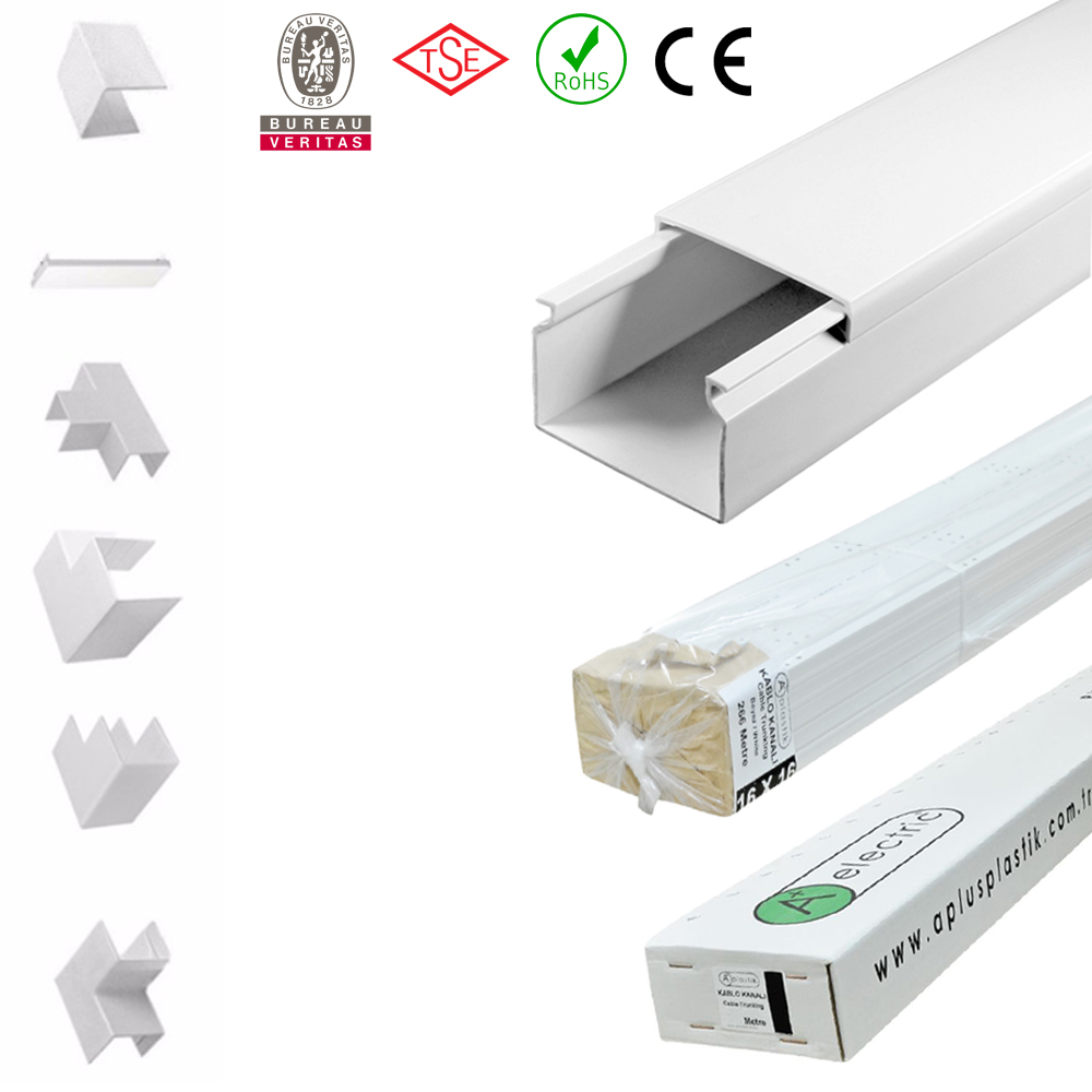 Pvc Cable Trunking 16x16 mm Plastic Cable Raceway High Quality Plastic White Cable Channel Protector