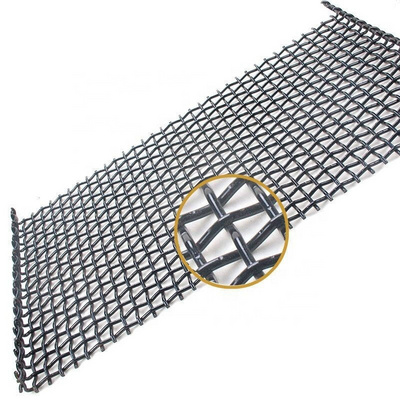 High Tensile 65Mn 45# Manganese Steel Iron Wire Woven Quarry Rock Square Hole Crimped Wire Mining Screen Mesh