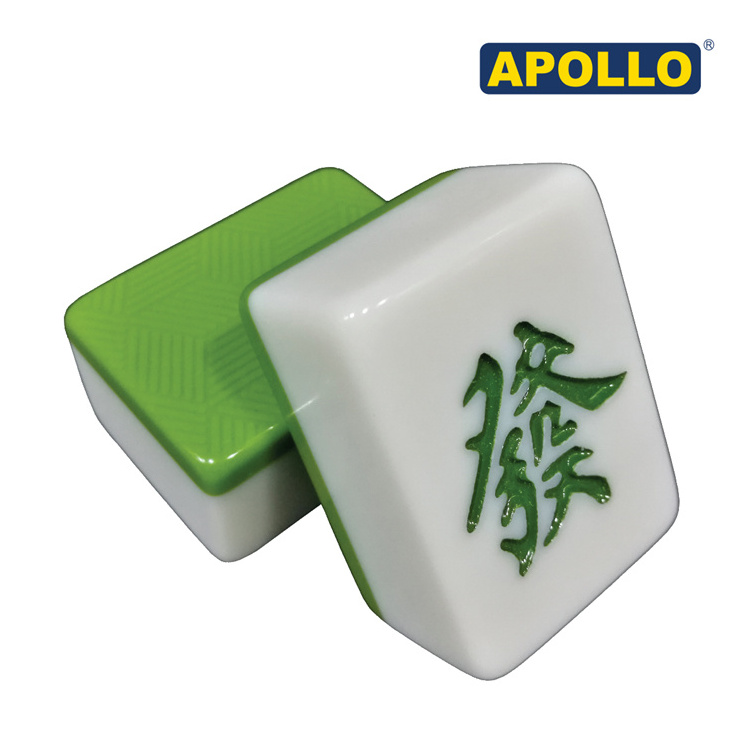 Factory Supply Customized 144 Pieces 4 Persons High Quality Green Jade Home Hand Kneading Manual Play Mahjong Set