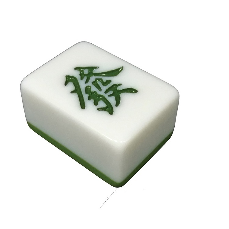 Factory Supply Customized 144 Pieces 4 Persons High Quality Green Jade Home Hand Kneading Manual Play Mahjong Set