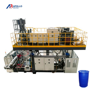 Industrial chemical 200L Liter 55 Gallon L Ring Drum Making Machinery Blue Plastic 200 Litre Hdpe Barrel Blow Moulding Machine