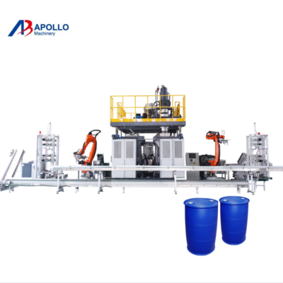 50 55 gallon Blue Plastic Drum Extrusion Blowing Moulding Manufacturing Making Machine Close Top Barrel Blow Molding Machine